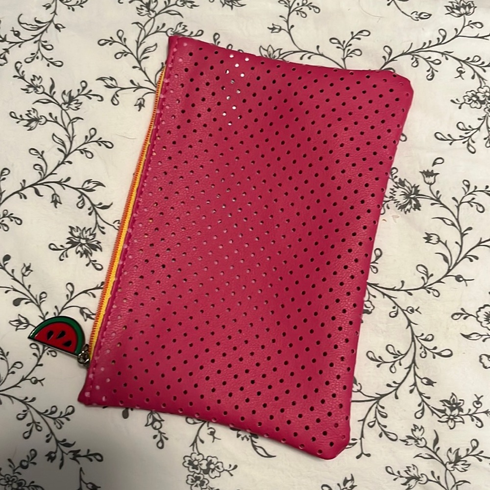 Ipsy nwot hot pink cosmetic makeup bag